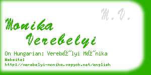 monika verebelyi business card